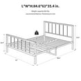 thumbnail image 5 of Bed Frames Metal Platform Bed frame with Headboard and Footboard,Sturdy Metal Frame,No Box Spring Needed(Queen),Adjustable Bed Base, 5 of 11