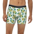 thumbnail image 2 of Rateoe Avocado Sleeping Print Men’s Underwear Boxer Briefs Soft Comfortable Underwear Boxer Briefs, Long Leg Briefs,Anti-chafing Boxer Briefs, 2 of 7