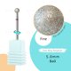 thumbnail image 1 of HYTOOS, bola de grano fino, limpieza de cutículas, brocas para uñas, broca de diamante ruso, seguridad debajo del limpiador de uñas para cutícula, piel muerta, 1 of 5