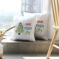 thumbnail image 6 of LALILO Throw Pillow Covers Christmas With Tree And Card Color Love Cushion Cover 18" x 18", 957 Pack, 6 of 6