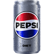 Diet Pepsi Cola Soda Pop, 7.5 fl oz, 10 Pack Mini Cans