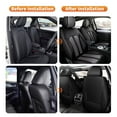 thumbnail image 5 of DIKSOAKR Seat Covers 2 Front Seat Fit for Hyundai Sonata 2004-2025 Waterproof Faux Leather Car Seat Cushion Protector Compatible Airbag Black&Gray, 5 of 7