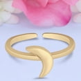 thumbnail image 2 of 7.5mm - Crescent Moon Toe Band Ring 925 Sterling Silver Thin Adjustable Stylish Rings for Women, 2 of 5