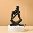 thumbnail image 2 of 1pcs Abstract Art Thinker Statue - Reading Thinker Sculpture Figurine, Modern Home Decoration for Living Room Office Shelves Coffee Table Desk Decor (Style 2，Gold), 2 of 7