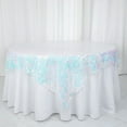 BalsaCircle 72" x 72" Iridescent Blue Square Big Payette Sequin Table ...