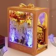 thumbnail image 2 of PEACNNG DIY Book Nook Kit 3D Wooden Book Stand Puzzle with LED Glowing Cute Bookshelf Building Kits, 2 of 11