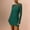 01 Green, variant on Women's Long Sleeve Midi Dress Sheer Mesh Printed 2-Piece Skirt Set Crew Neck See-Through Bodycon Clubwear