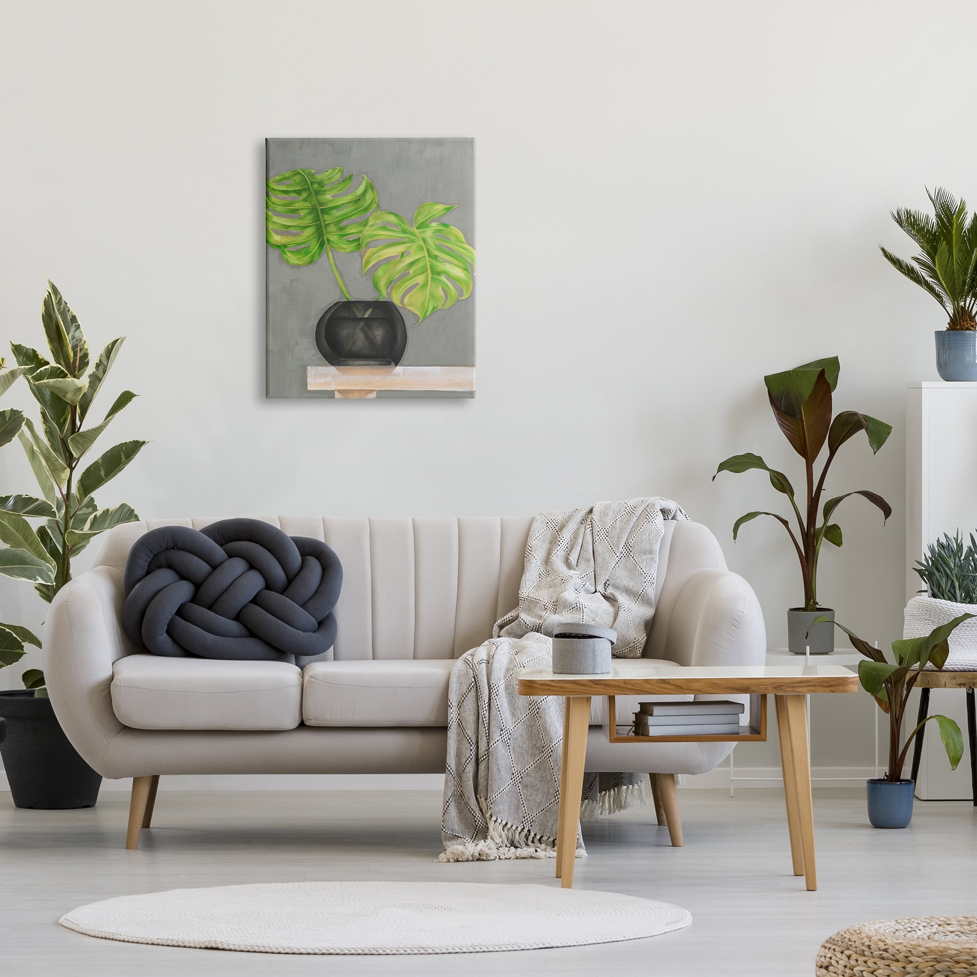 Stupell Industries Green Monstera Palm Pair Indoor Tabletop Still Life, 24 x 30, Design by Jennifer GoldbergerÂ&nbsp;