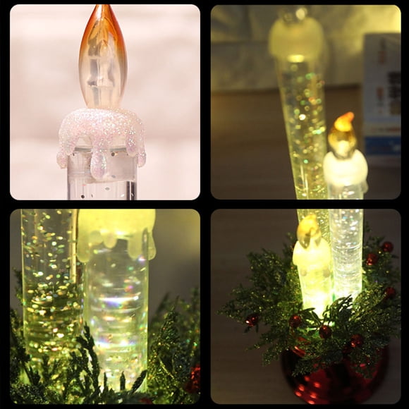 HONMEET flameless holiday candles Flameless Candle Lights Red 3Pack for Church