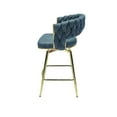 thumbnail image 3 of Dining Room Seating 26" Bar Chair Suede Woven Bar Stool Set of 2,Golden legs Barstools No Adjustable Kitchen Island Chairs,360 Swivel Bar Stools Upholstered Bar Chair Counter Stool Arm Chairs with Ba, 3 of 14