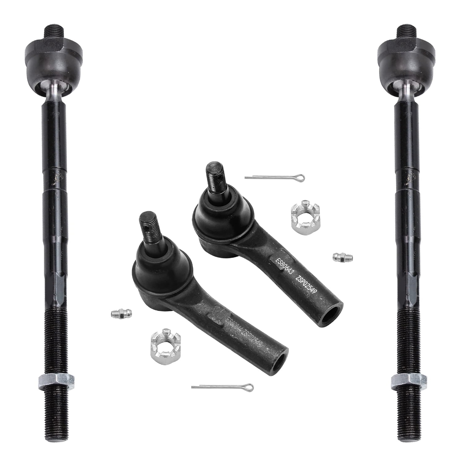 Detroit Axle - 12pc Front Lower Control Arms w/Ball Joints, Inner Outer Tie Rods & Front Rear Sway Bars Replacement for 2006-2010 Jeep Commander - [2005-2010 Grand Cherokee]