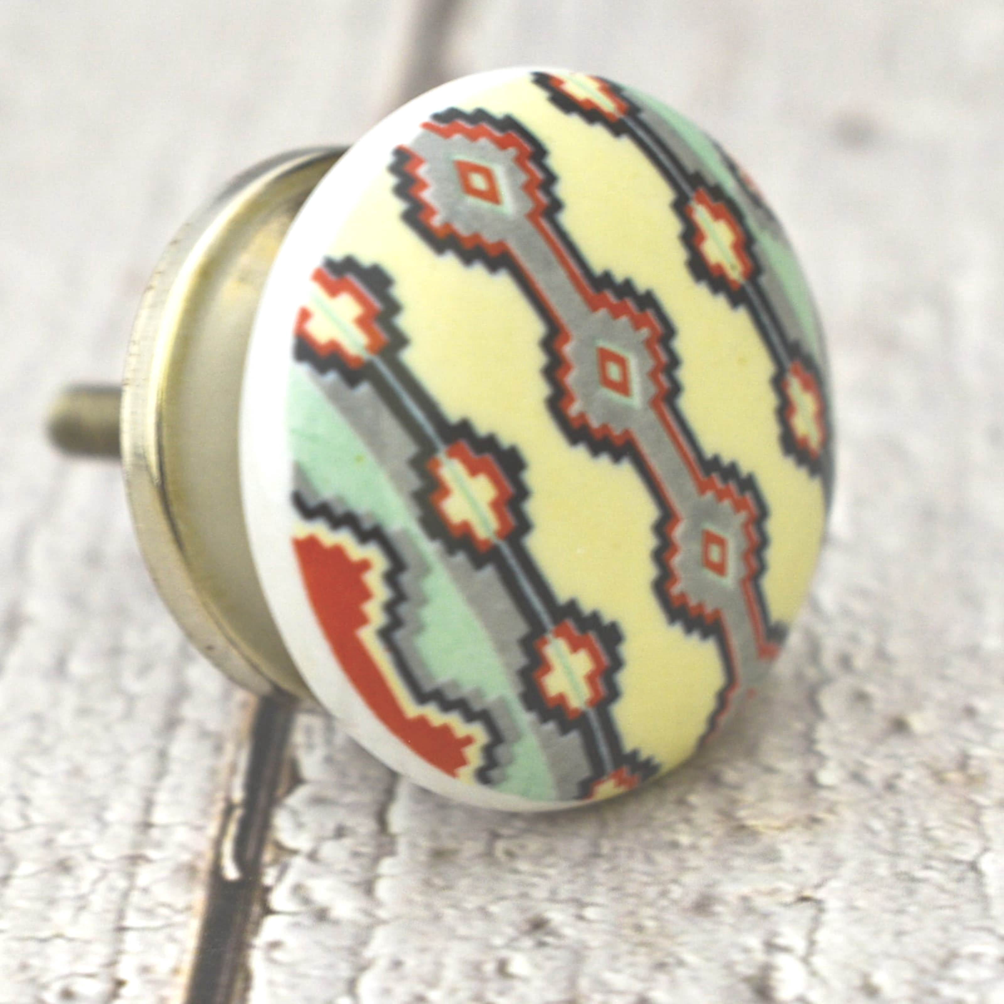 India House Ceramic Multicolor Knobs Kitchen Cabinet Drawer Knobs Hardware Knobs Handmade Knobs Cabinet Knobs Ceramic Door Knobs. Set of 20&nbsp;