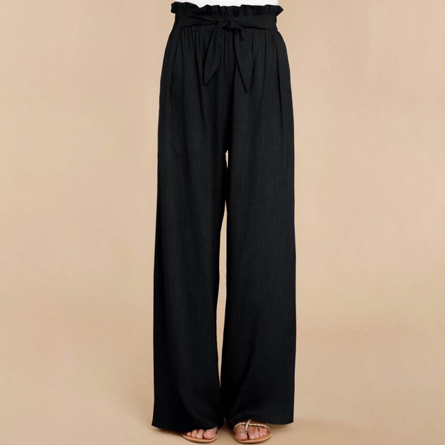 Pantalones Largos De Mujer, Pantalones Casuales De Cintura Alta Para Mujer Con Cinturón Para La Vida Diaria ANGGREK Otros