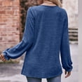 thumbnail image 4 of Brilliant Womens Shirts Blouse Women's Fashion Round Neck Long Sleeve Loose T-shirt Clearance Clothes under $5.00, 4 of 6