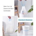 thumbnail image 4 of Bolsa de basura pequeña, bolsas de basura de 2,6 galones, revestimientos para botes de basura para baño, dormitorio, hogar, cocina, 5 unidades, encogimiento automático, blanco, 4 of 5