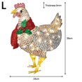 thumbnail image 2 of Pollo con bufanda y estatua de ángel, escultura, decoración de césped y jardín, 2 of 9
