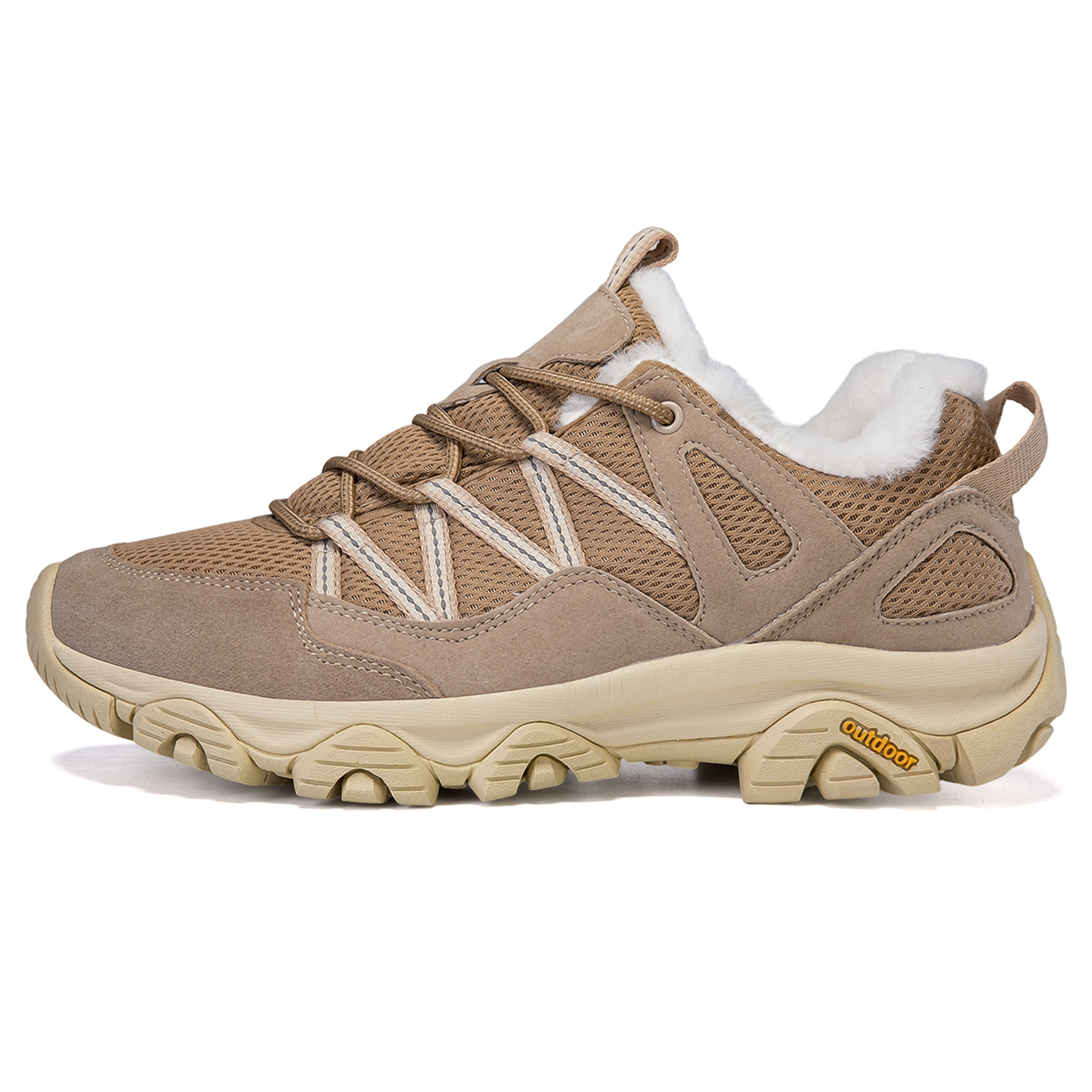 YOURDIARY Women Mens Winter Hiking Shoes Plush Snow Boots Comfortable Anti-Slip
