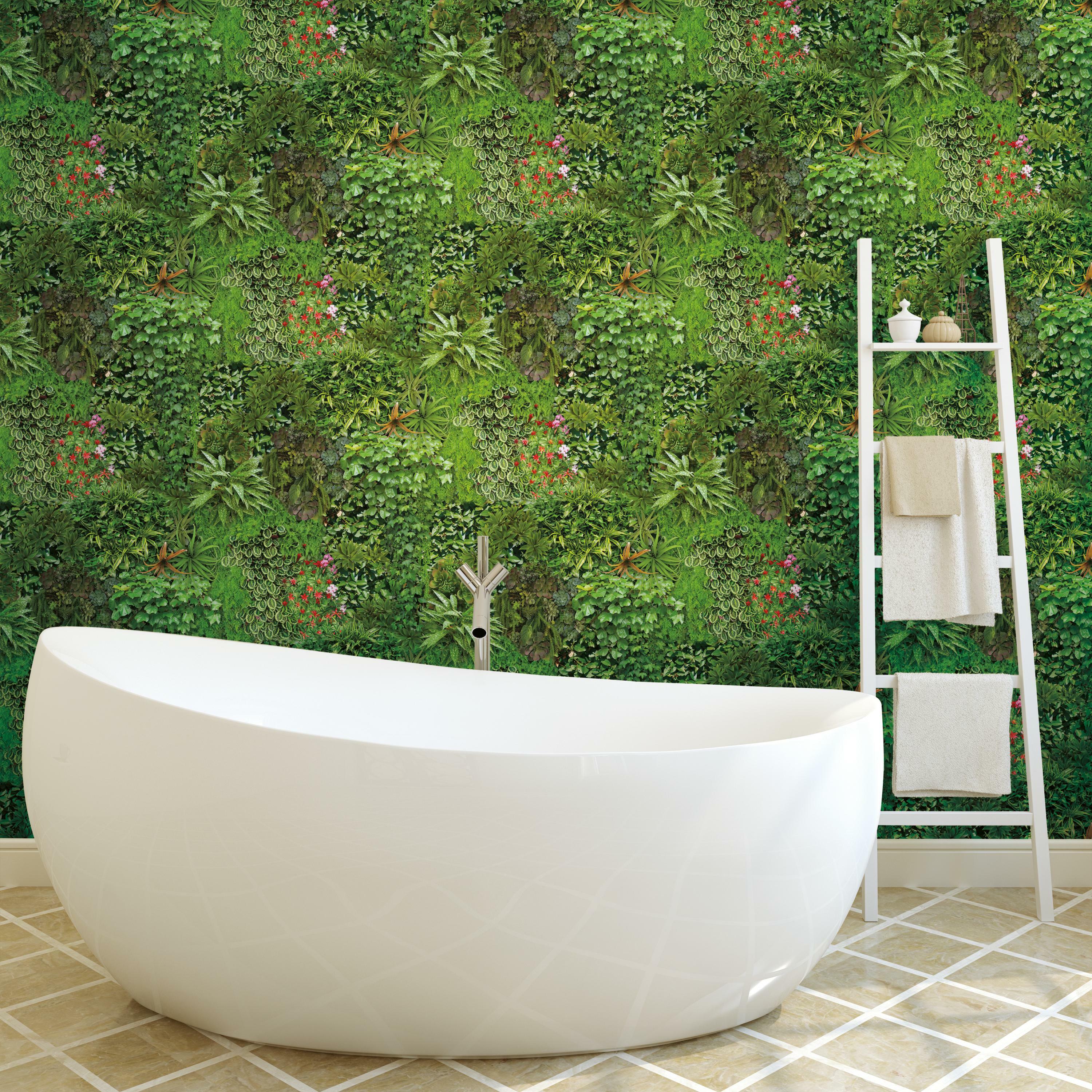 RoomMates Green Living Wall Floral Peel And Stick Wallpaper Walmart RoomMates Green Living Wall Floral Peel And Stick Wallpaper Walmart