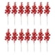 thumbnail image 1 of Bewildely 14 piezas de decoración de flores de árbol de Navidad, guirnalda de boda artesanal, adorno de corona, accesorio multiusos, fiesta de oficina Kits de decoración para fiestas Rojo Bewildely HA068358-02, 1 of 6