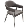 thumbnail image 2 of Adele Set of Two Dining/Accent Chairs in Grey Leatherette w/ Brushed Stainless Steel Leg by Diamond Sofa, 2 of 4