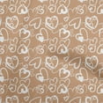 thumbnail image 1 of oneOone Polyester Spandex Brown Fabric Valentine Heart Craft Projects Decor Fabric Printed By The Yard 56 Inch Wide, 1 of 5