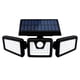 thumbnail image 2 of Luces solares de seguridad, 3 luces con sensor de movimiento de cabeza ajustables 74led, 2 of 5