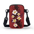 thumbnail image 2 of HELLHERO Crossbody Bag Tropical Flowers Geometric Leaves 4.33x1.97x7.09 with Adjustable Strap Adult for Travel Daily Use 2 Layers, 2 of 7