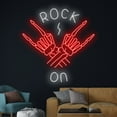 thumbnail image 3 of Rock On Skeleton Rock Hand Led Sign, Rock N Roll Neon Light, Skeleton Rock Hand Neon Sign, Music, 3 of 5