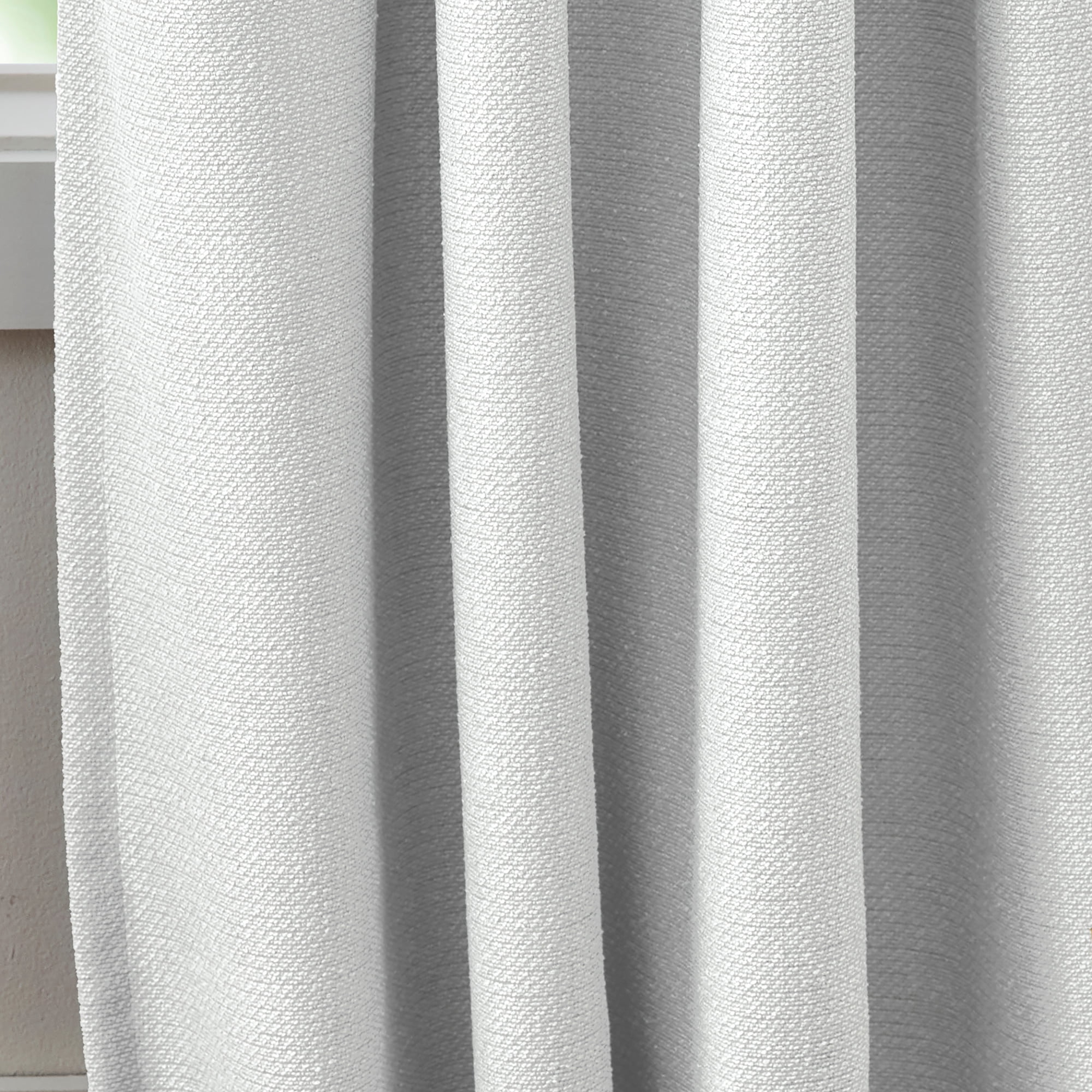 Martha Stewart Bethune Curtain Panel Pair, White, Pole Top, Back Tab, Blackout Lined, Indoor, Adult, 2 Piece Set, 50" x 95"