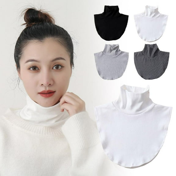 FurNest High Neck Cover Modal Fake Collar Ramadan Hijab Cover Turtleneck High Col