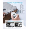 thumbnail image 2 of WWS-1 Pack Brazil Travel Adapter, Foldable Type N Plug Adapter with 2 AC Outlets 3 USB Ports(2 USB C), Brazil Outlet Power Plug for Canada to Brazilian, 2 of 4