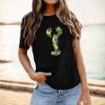 thumbnail image 2 of PMUYBHF Mode pour Femmes Hauts Décontractés Manches Courtes Col Rond T-Shirt Imprimé Ample 3923 TG, 2 of 5