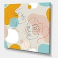 thumbnail image 3 of Designart ' Minimal Portrait of Female Face Drawn With One Line II ' Modern Canvas Wall Art Print, 3 of 4