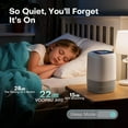 thumbnail image 4 of Air Purifiers for Home with H13 Quiet HEPA Filter Up to 1076 Ft² for Pet Hair, Odors, Pollen, Smoke, Compact Air Cleaner with 3 Speeds, Timer, Aroma Quiet 360°Intake Filter, White, 4 of 8