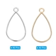 thumbnail image 3 of Unique Bargains Jewelry Making Charm, 80 Pcs Alloy Open Back Water Drop Bezel Frame Pendants for Necklace, Bracelet, 3 of 7