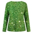 thumbnail image 5 of Kcolen Valentines Sweater Women Sequin Tops Fashion Casual Blouses Sparkly V Neck Shirts Holiday Party Long Sleeve Valentine Sweater Dressy Outfits, 5 of 6