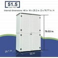 thumbnail image 6 of Nicehomfit European Style White Outdoor Cabinet with Doors Weather Resistant Plastic Storage, 6 of 6