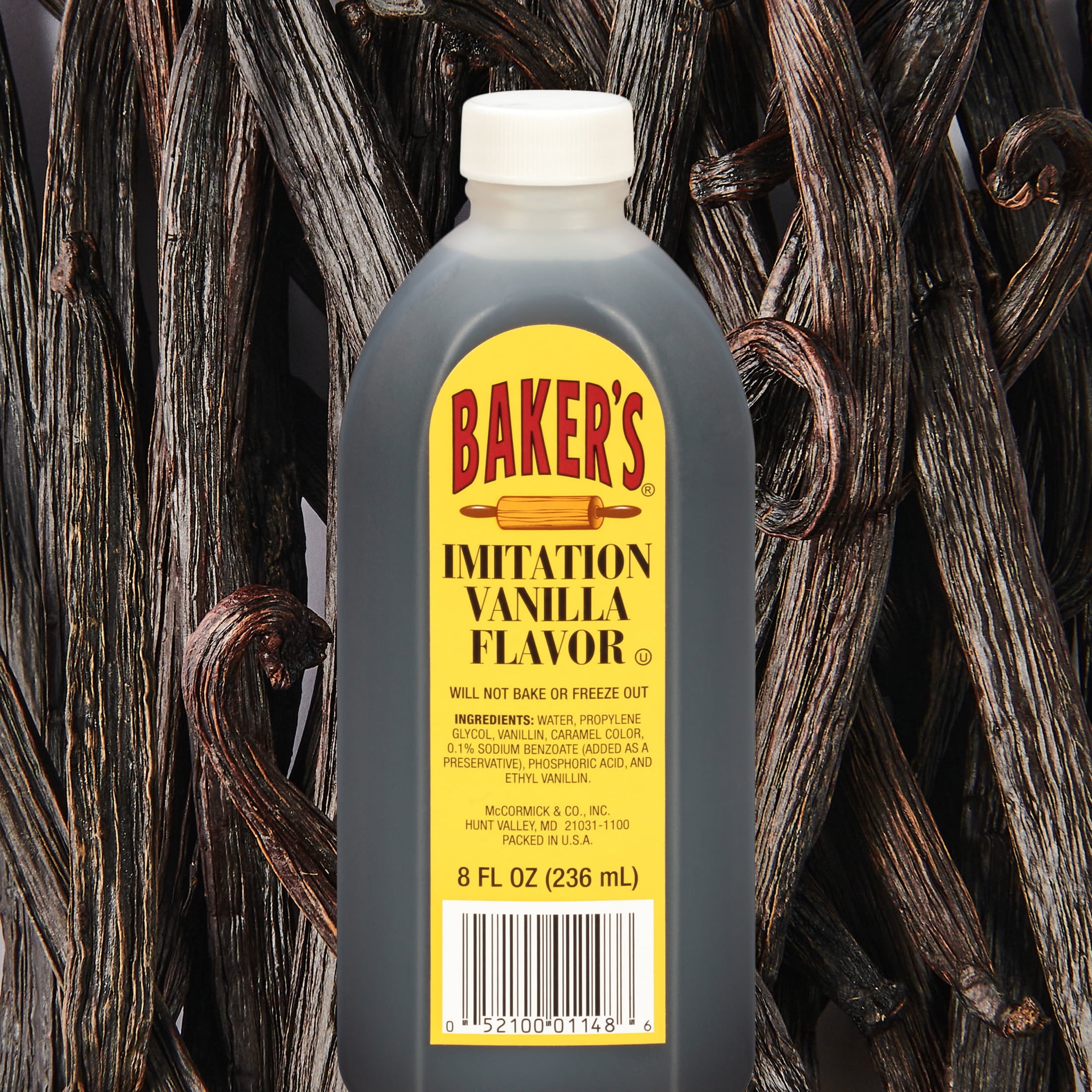 Baker's Kosher Imitation Vanilla Flavor, 8.0 fl oz Bottle