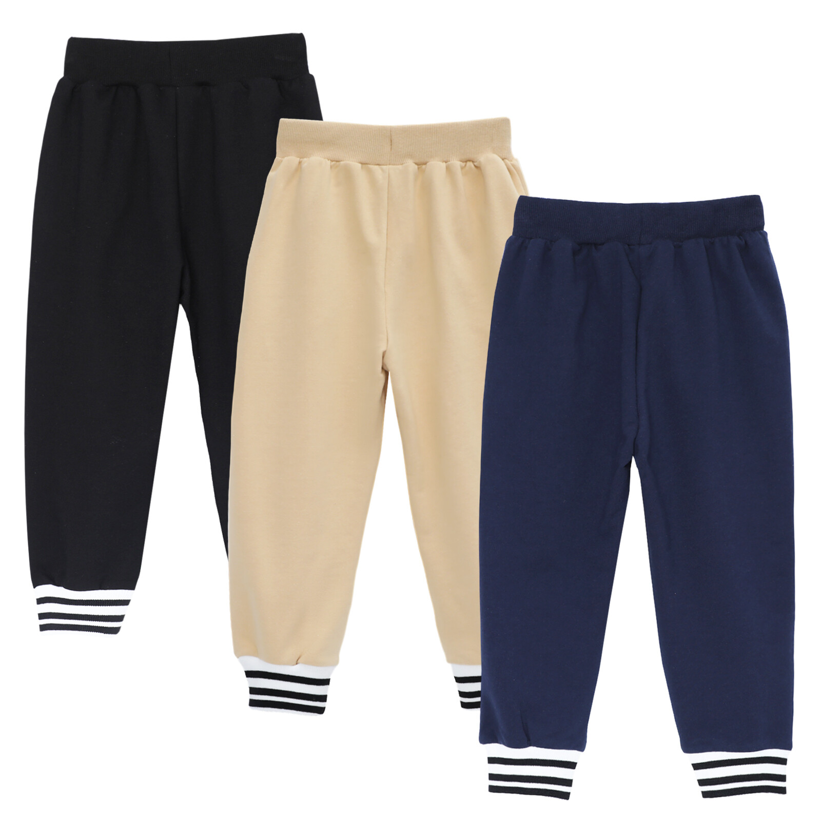 HILEELANG Toddler Boys Jogger Sweatpants, 3-Pack photo 3