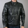 thumbnail image 2 of Hot Leathers JKM1004 Men's Leather Vented Scooter Jacket with Reflective Piping 38, 2 of 5