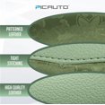 thumbnail image 4 of Steering Wheel Cover, Green Patterned Leather Patchwork Design, Universal Fit 14.5"–15.5", Anti-Slip, Odor-Free, Soft PU Grain Leather, Durable Grip Car Accessory for Girls & Women, 4 of 16