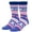 Pez Stripes, variant on Cool Socks, Mentos Mints, Stripes, Womens Crew Length, Funny Graphic Print- Large