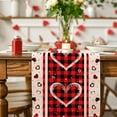thumbnail image 3 of KCEHTA Valentines Day Table Runner Love Heart Valentine Table Runner Rectangle Valentines Day Tablecloth Kitchen Dining Table Decorations 13 x 72 Inch, 3 of 6