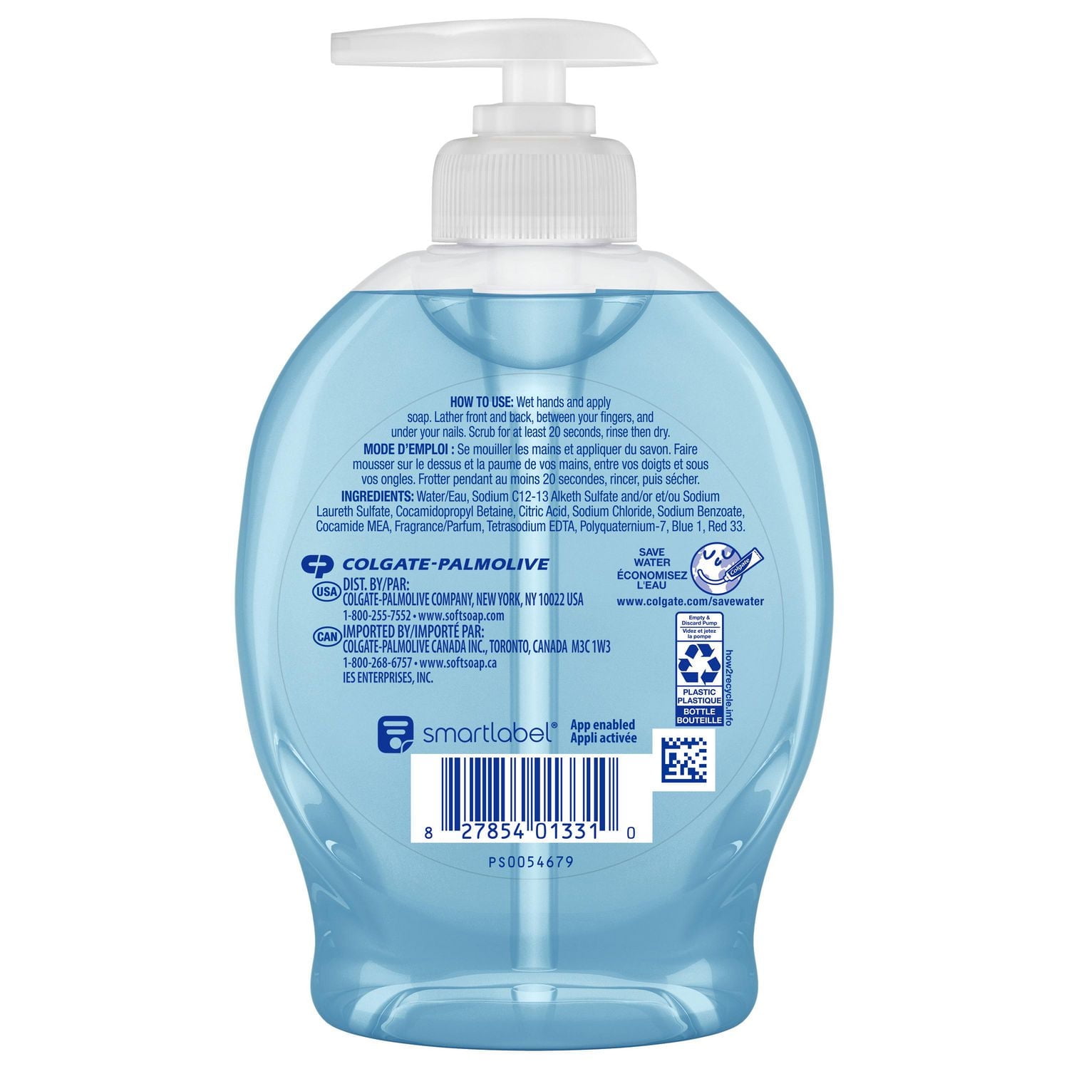 Softsoap Savon Liquide pour les Mains, Édition Limitée, Saisonnier, Parfum de Bleuet, Bouteille à Pompe de 221 ml