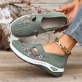 thumbnail image 4 of Orthopedic Shoes for Women,Women Wide Width Breathable Walking Comfortable Slip on Sneakers,Non Slip Arch Support Slip on Shoes Green 8.5, 4 of 7