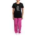 thumbnail image 4 of CafePress - Keep Calm And Knit On Pajamas - Women's Short Sleeve Print T-Shirt and Pants Dark Cotton Pajama Set, 4 of 7