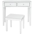 thumbnail image 3 of Posh Living Caleb 2-Drawer Mirrored Bedroom Vanity with Stool in White, 3 of 6