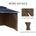 thumbnail image 5 of BPS 10'x10' Gazebo Replacement Curtain, Universal 4-Privacy Panel, Outdoor Gazebo Sidewalls with Zipper for Garden, Patio, Yard (Curtains Only), 5 of 9