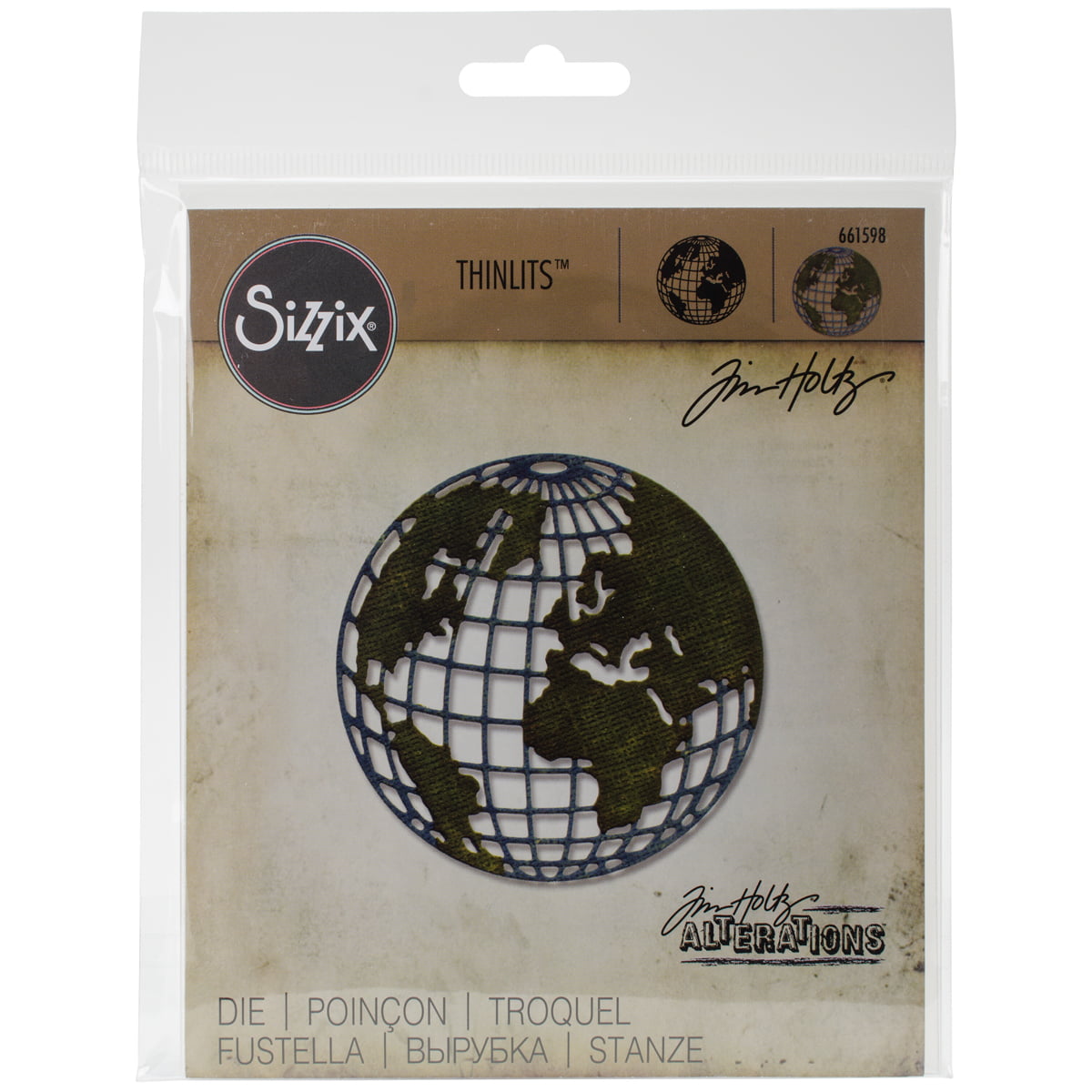 Stamps & Globes Embossing Folder Live Everyday Tim Holtz The Journey Dies 