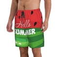 thumbnail image 2 of Pofeuu Watermelon Hello Summer Prin Men's Swim Trunks Quick Dry Bathing Suit Swimming Board Shorts Mesh Lining Beach Swimwear-Medium, 2 of 6